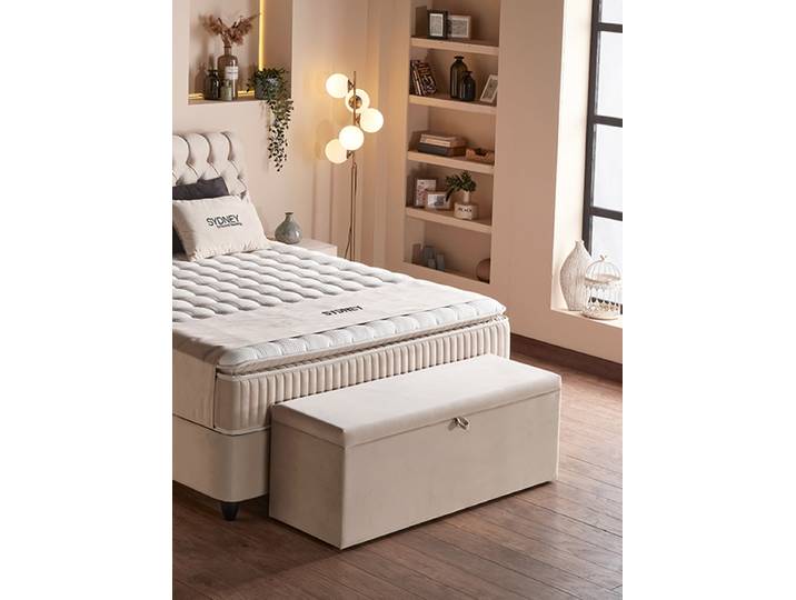 Design Boxspringbett „Sydney Beige“, verschiedene Grössen SCANDIBEDDING