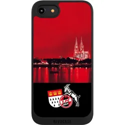 Nivocase Handyhülle für Apple iPhone 8 Hülle NIVOpure Case Schwarz 1. FC Köln Offizielles Lizenzprodukt (Apple iPhone 8), Smartphone Hülle, Schwarz