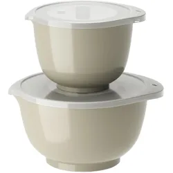 Rosti NEW Margrethe-Set 4-teilig 1,5 + 3 L Humus, Schüssel + Schale, Transparent, Beige