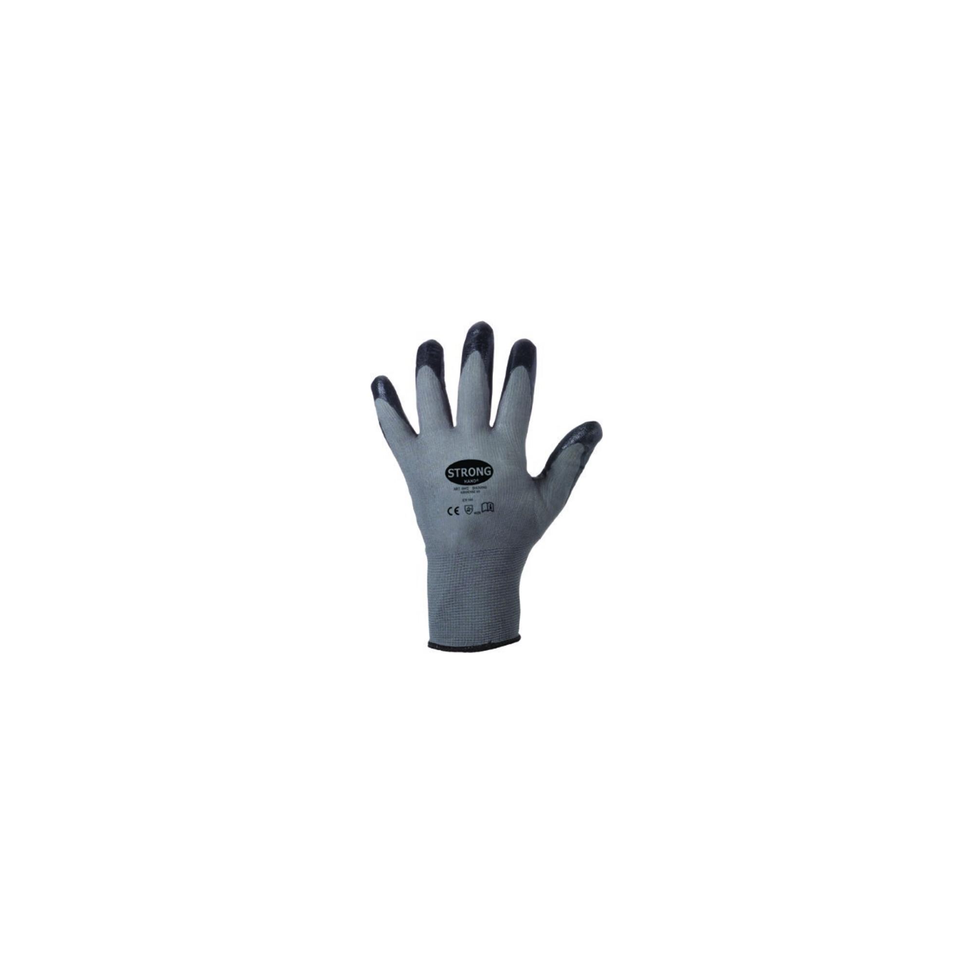 stronghand Feinstrickhandschuh Datong, Nitril, Gr.10, grau