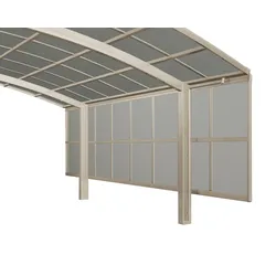 Ximax Carport Seitenwand Höhe 200 cm Edelstahl-Look