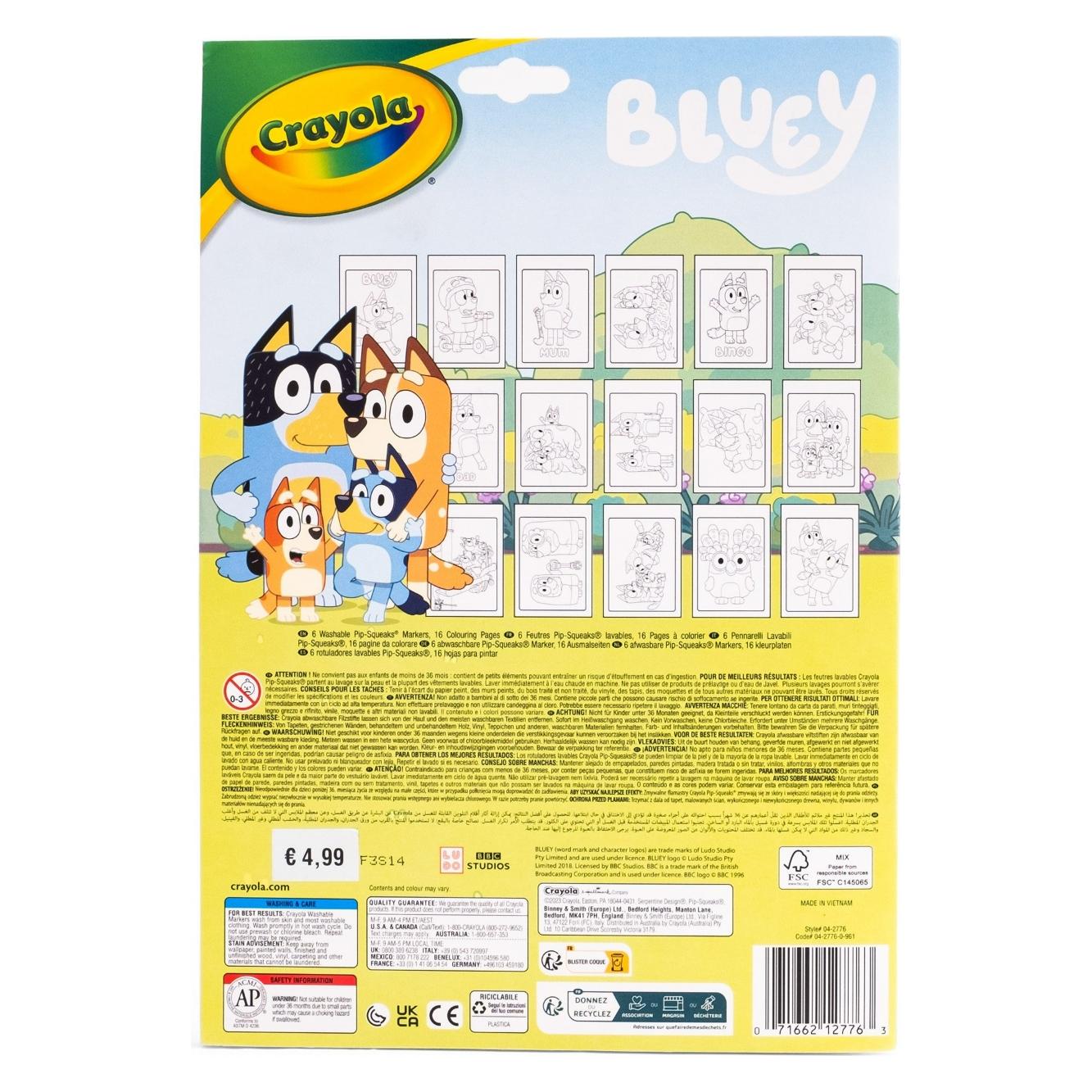Crayola Malbuch Malen nach Zahlen Bluey (071662127763)