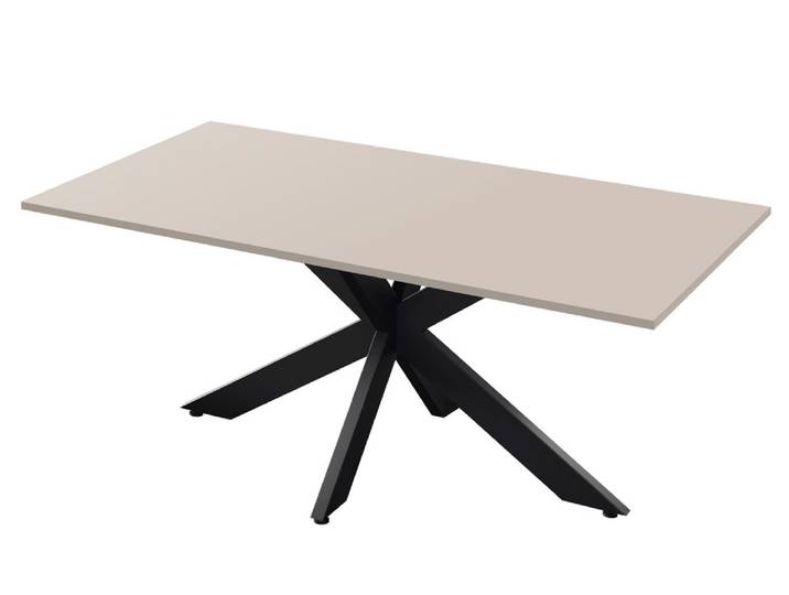 Table de repas avec pied métal Rio laqué cachemire - Basika