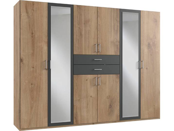 Wimex Kleiderschrank Diver Drehtürenschrank mit Spiegel, in der Breite 270cm Bestseller Schlafzimmerschrank wahlweise 3 Innenausstattungen