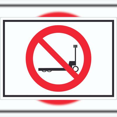 HB-Druck Aufkleber Hubwagen verboten Symbol A3 (297x420mm)