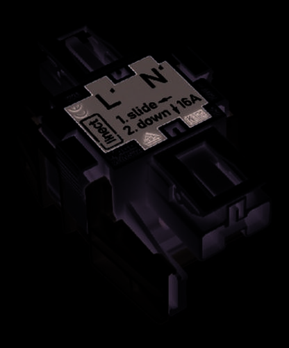 WAGO Netz-Adapter Netz-Stecker - Netz-Buchse Gesamtpolzahl: 2 Dunkelgrau 25St.