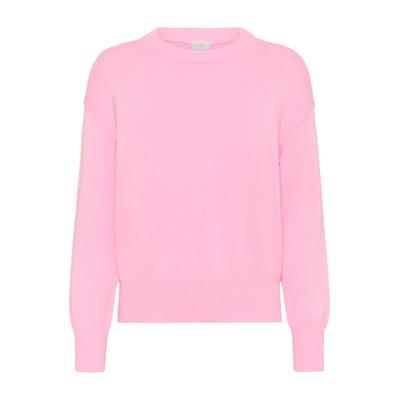Strickpullover KAFFE "Damen Strickpullover KAharriet", Damen, Gr. XL, pink (pink frosting), Obermaterial: 100% Baumwolle CO., Pullover Strickpullover