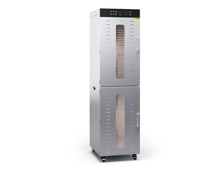 Klarstein Déshydrateur Alimentaire – 4000W Professionnel\, 48 Étagères Inox\, 30-90°C\, Minuterie 24h\, 6 Ventilateurs\, 2 Chambres\, Déshydrateur Fruits & Légumes\, Argent