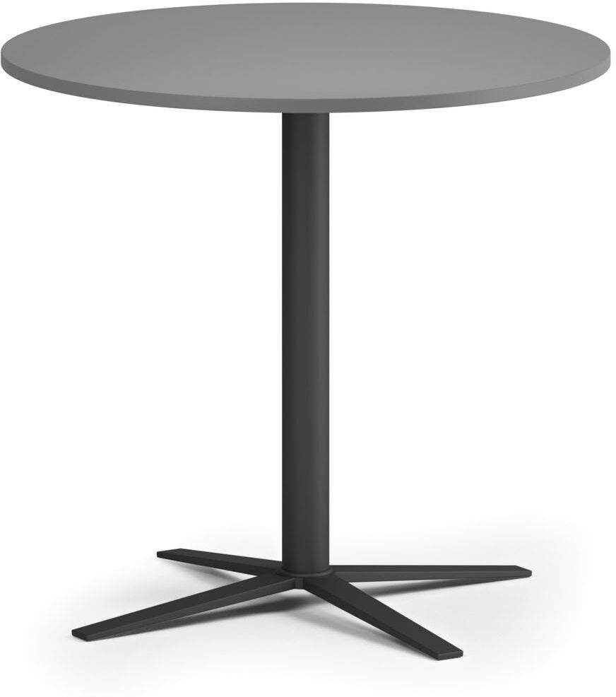 B2B Partner Couchtisch AURA, Durchmesser 60 cm, schwarzes Fußgestell, Graphit
