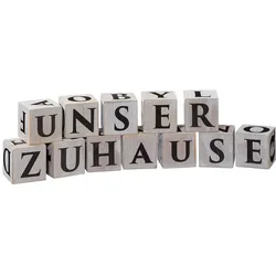 Casativo, Deko Schriftzug, Buchstabenwürfel