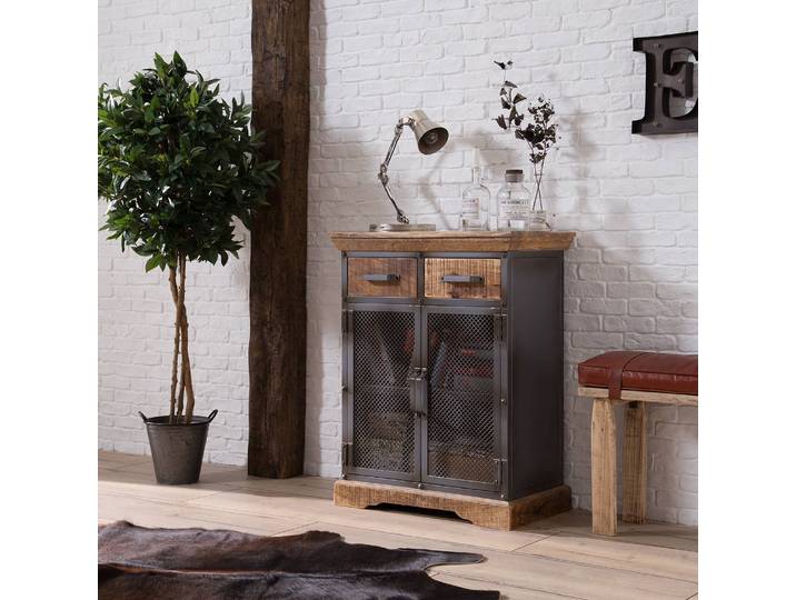 Kommode II 71 x 90 x 42cm Braun/Grau/Beige/Beige