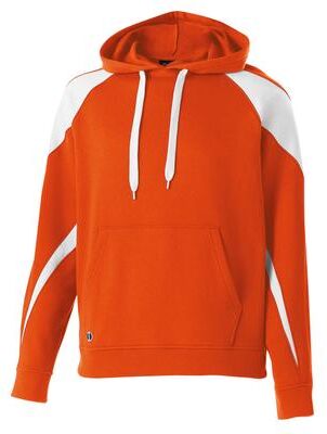 Holloway 229546 Prospect Hoodie in Orange/White size Large   Cotton/Polyester Blend