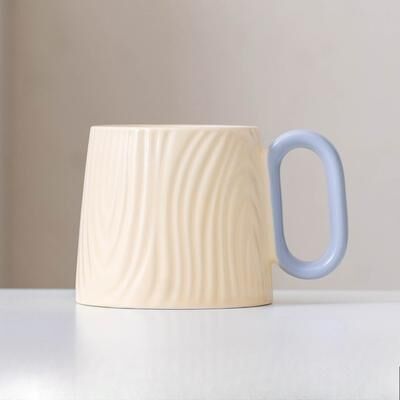 Uplifted Trends Cream Style Ceramic Coffee Mug For Breakfast And Office off White