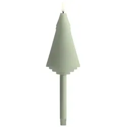 LED mini taper tree candle Sage green glatt 1,3x25cm