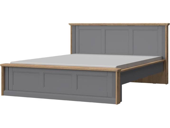 Bettgestell OTTO HOME Tara , grau (graphite matt, pacific walnut, graphite matt, pacific walnut, graphite matt, pacific walnut), B:181cm H:100cm L:222cm, Betten, Bettgestell, Liegefläche 160x200 cm
