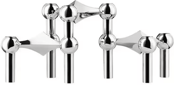 Inspire Essentials MoleCandle Nordic Metal Candle Holder 3pcs Silver