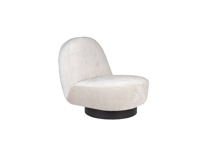 Fauteuil en tissu beige Eden