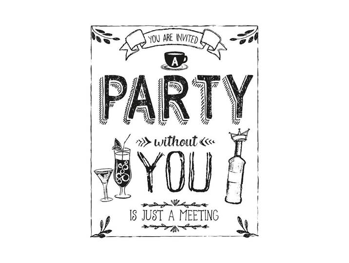 Rayher Holzstempel Party 8 × 10 cm