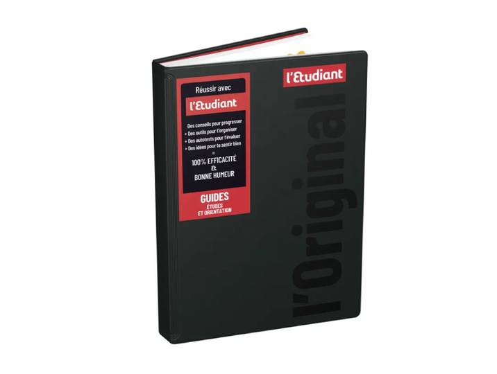 L'Etudiant Original Agenda scolaire Noir 2026–2027 – Agenda scolaire quotidien – Couverture rembourrée – 15 x 21 cm – Noir