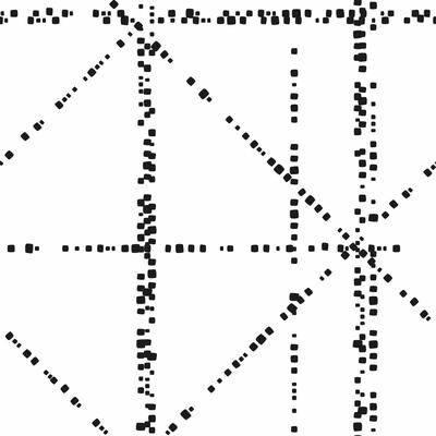Roommates Jane Dixon Black & White Diamond Grid Specks Peel and Stick Wallpaper