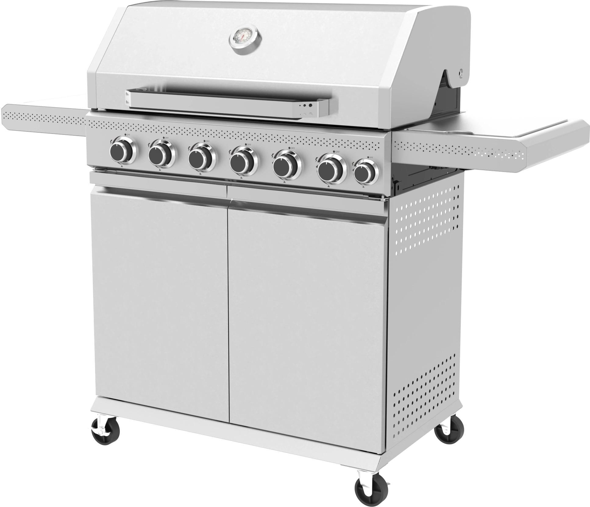 Gasgrill OHMEX "OHM-BBQ-6125SB", silber, B:144cm H:114cm T:57cm, Grills, Gasgrill silber B/H/T: 144cm x 57cm