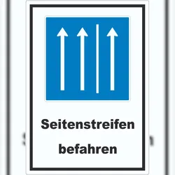 HB-Druck Aufkleber Seitenstreifen befahren A2 (420x594mm)