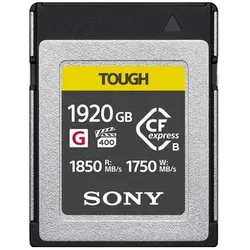 Sony CFexpress-Speicherkarte vom Type B der Serie CEB-G (1920 GB, CFexpress Typ B), Speicherkarte, Schwarz