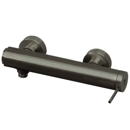 Essebagno Luisa moderne douchekraan in gunmetal grijs van messing