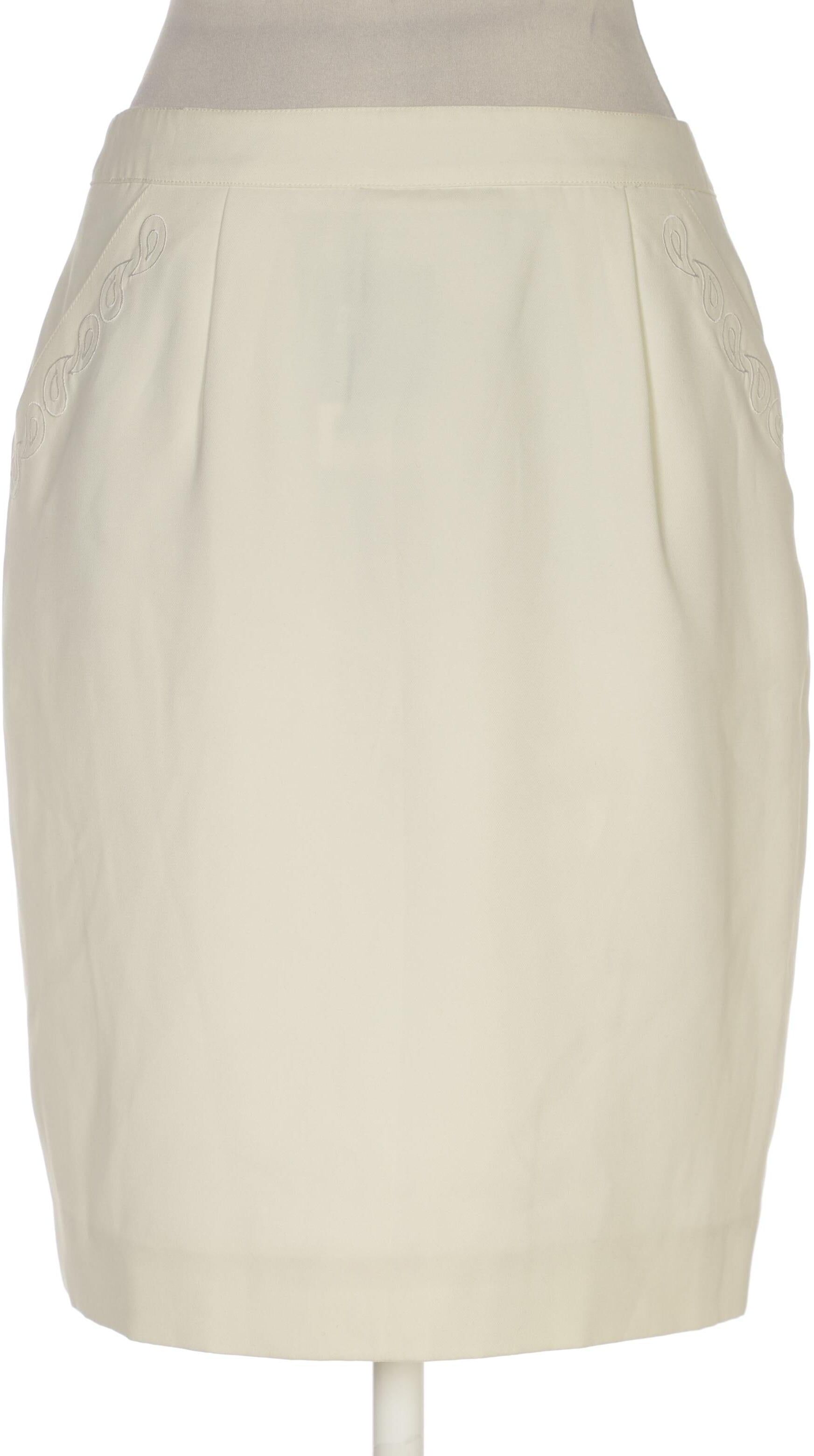 Burberry Damen Rock, Cremeweiß, Gr. EU 44, Synthetik - Second Hand