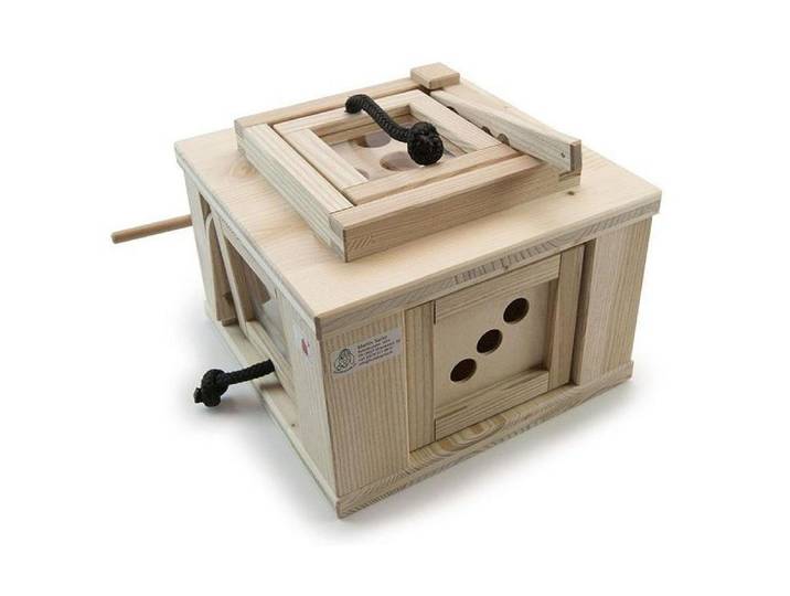 Tier-Intelligenzspielzeug Hundespiele.ch Tresor Tresor , braun, B:25cm H:18,5cm T:25cm, Holz, Tierspielzeuge, Tier-Intelligenzspielzeug, Holzart: Buche, FichteHerkunftsland: Deutschland, Schweiz, Südeuropa