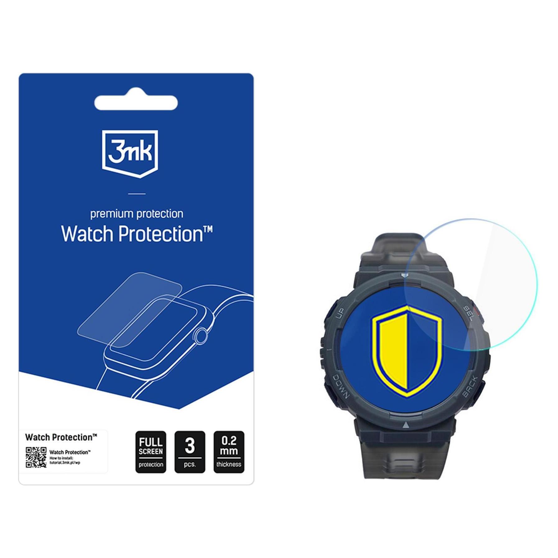 3MK Smartwatch screen protector Watch Protection FlexibleGlass for Amazfit Active Edge (W-3WPrFG-AAE-0)