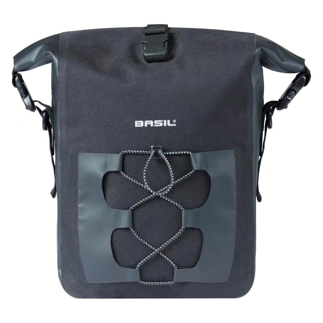Basil Navigator Waterproof M, Einzeltasche, 14L, schwarz (14 l, Gepäckträgertasche) (725833)