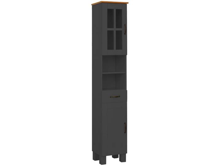 Meuble colonne de salle de bain avec 2 portes 1 tiroir anthracite