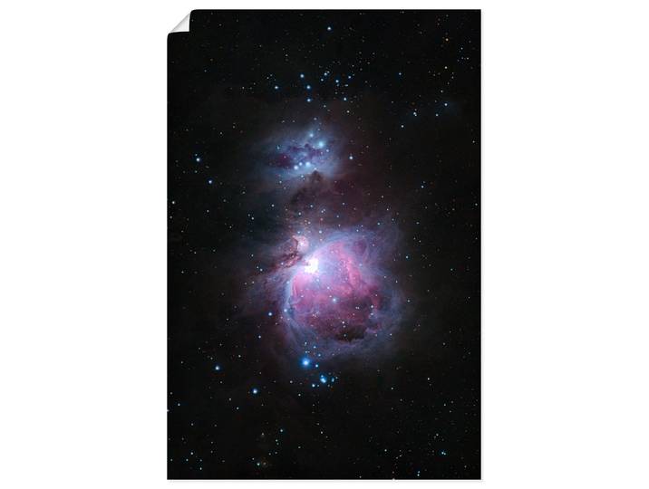 Wandbild ARTLAND Orionnebel im Sternbild Orion , bunt (farbe bild(er): lila), B:20cm H:30cm, Bilder, Wandbild, als Alubild, Leinwandbild, Poster, Wandaufkleber in verschied. Grössen