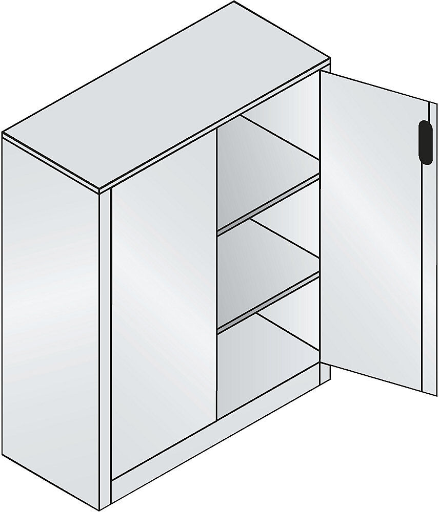 ACURADO Akten-Sideboard, 3 Ordnerhöhen, HxBxT 1200 x 930 x 400 mm, schwarzgrau / lichtgrau C+P
