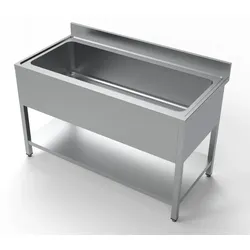 Spültisch 1400 Edelstahl 430 – Becken 1280x510x300 mm