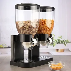 Haushalt International Müslispender Cornflakes Spender Cerealienspender mit zwei Behältern