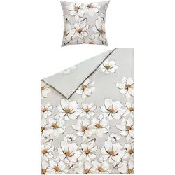 Bettwäsche HELENE Satin (BT 135x200 cm) - silber - BT 135x200 cm