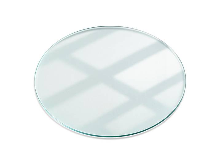 Tulup Glasplatte Ø100 transparent, Transparent, Glas, Rund, 100x0.4x100 cm, Esszimmer, Esstische, Tischsysteme