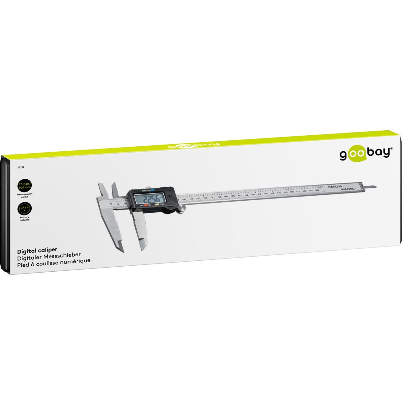 goobay Digital-Messschieber, 77139, Edelstahl 0 - 300 mm