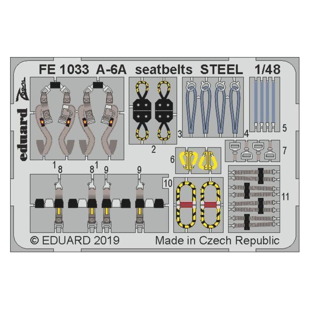 Eduard A-6A seatbelts STEEL for Hobby Boss (FE1033)