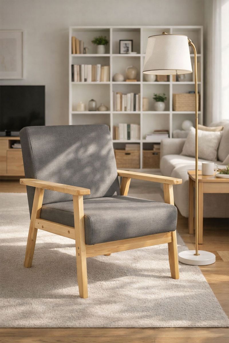 RegalosMiguel Sillón Domo Tela - Gris claro