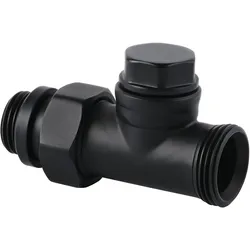 HK Rücklaufverschraubung Design schwarz RAL 9005 - versch. Ausführungen