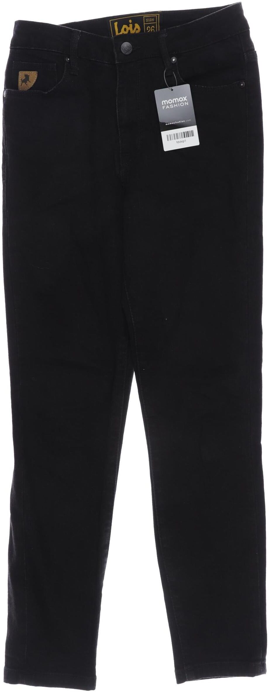 Lois Damen Jeans, Schwarz, Gr. W26, Baumwolle / Elasthan - Second Hand