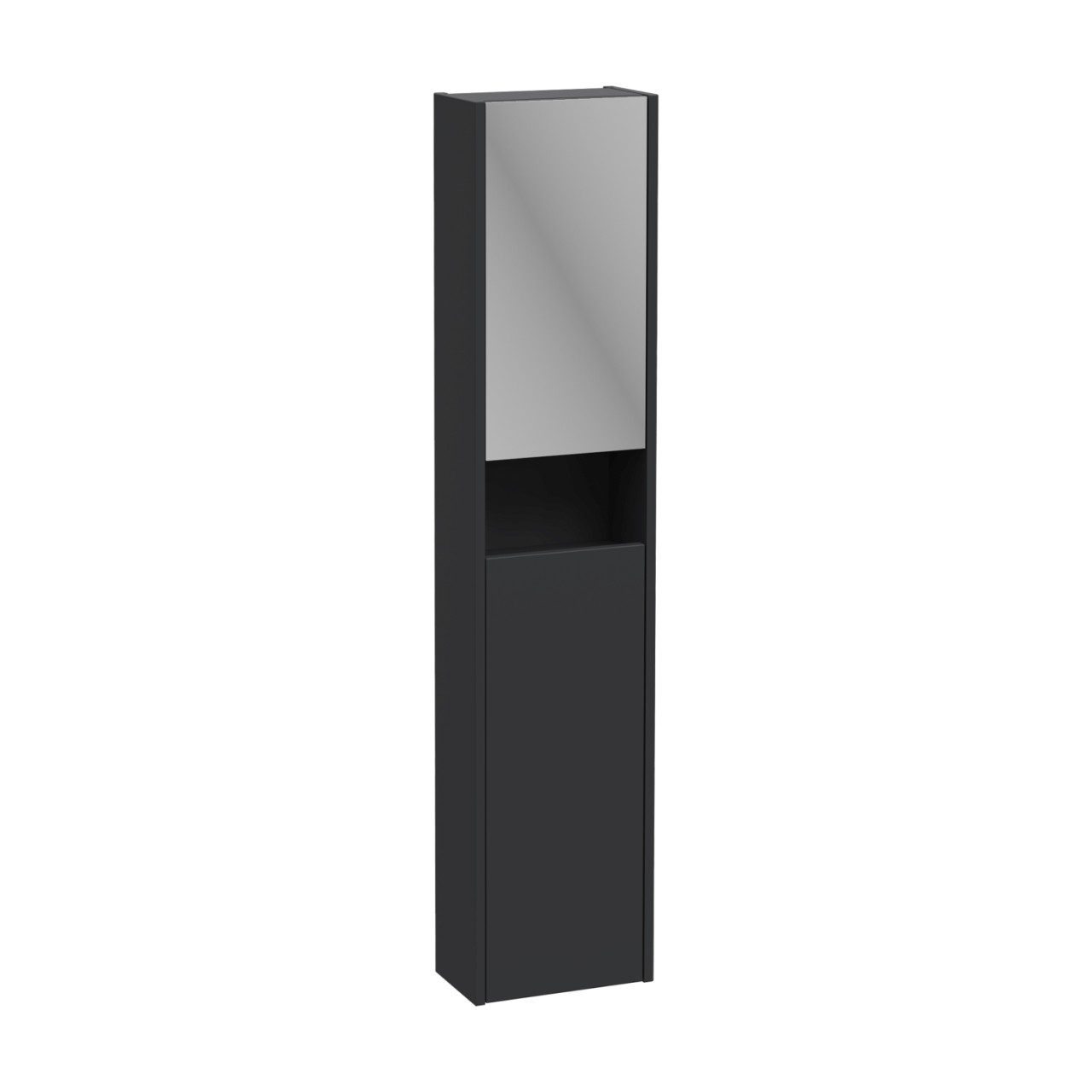 VitrA New Integra Square Hochschrank Compact mit 2 Türen inklusive Spiegel und Ablage 30 Matt,80347 80347
