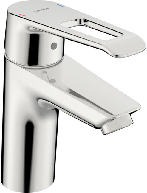 Hansa Mitigeur monocommande de lavabo HANSAPOLO c, bec 110 mm, poignée à levier, sans chaîne (51522286)