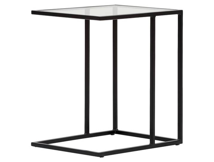 Novel Beistelltisch, Schwarz, Metall, Glas, rechteckig, eckig, 35x46x45 cm, Wohnzimmer, Wohnzimmertische, Beistelltisch, Beistelltische Metall