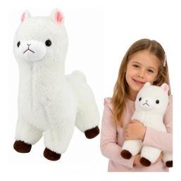 Lean Toys Plüschiges weisses Alpaka (78245056)