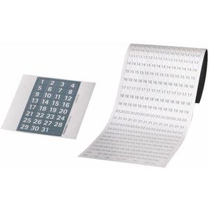 Franken Datumsstreifen ZEU5000/1 für Planer EU5000, inkl. Datumsschilder, magnetisch, weiß mit Druck