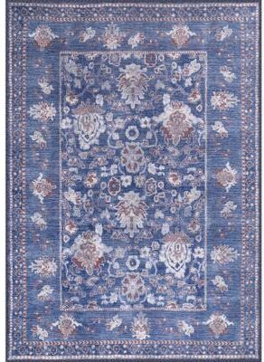 Beverly Rug Machine Washable Indoor Rug Floral Pattern Stain Free for Indoor Living Room Bedroom Office Area Rug